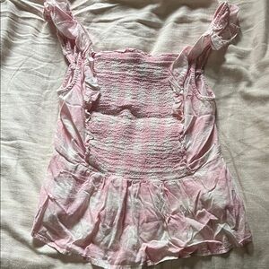 Old Navy Pink and White Textured Top